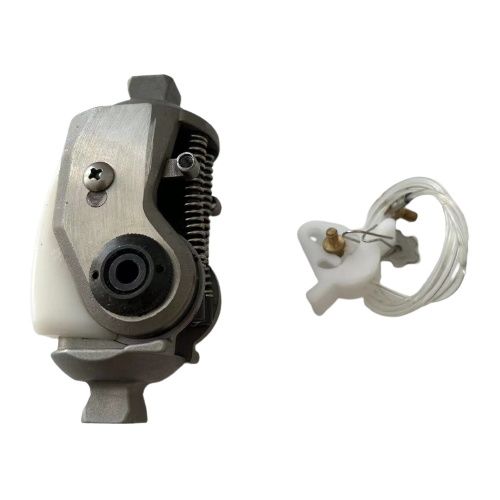 Single axis knee joint with manual lock-