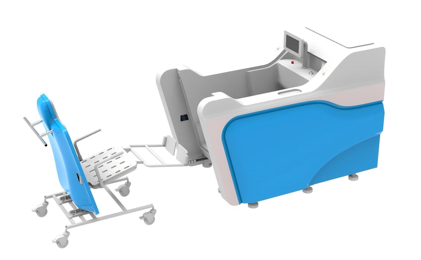 Accessible wheelchair bath